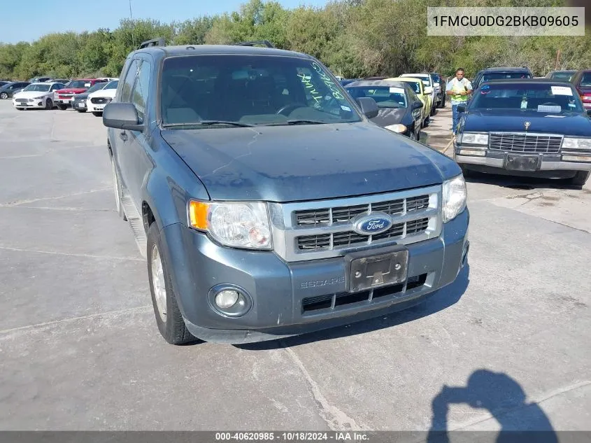 2011 Ford Escape Xlt VIN: 1FMCU0DG2BKB09605 Lot: 40620985