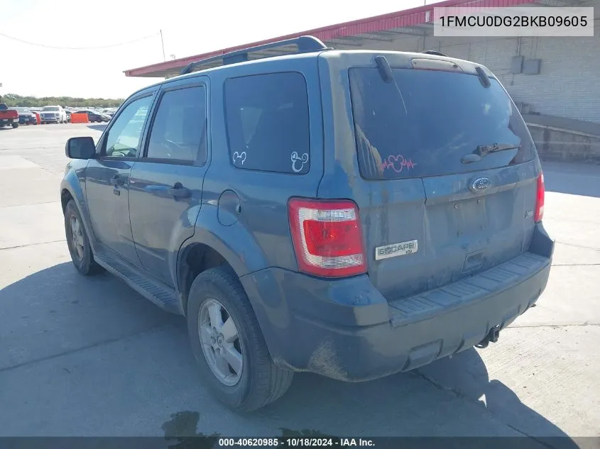 2011 Ford Escape Xlt VIN: 1FMCU0DG2BKB09605 Lot: 40620985