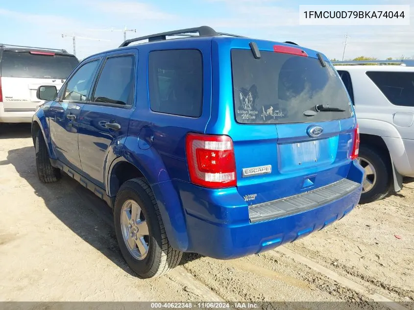 2011 Ford Escape Xlt VIN: 1FMCU0D79BKA74044 Lot: 40622348