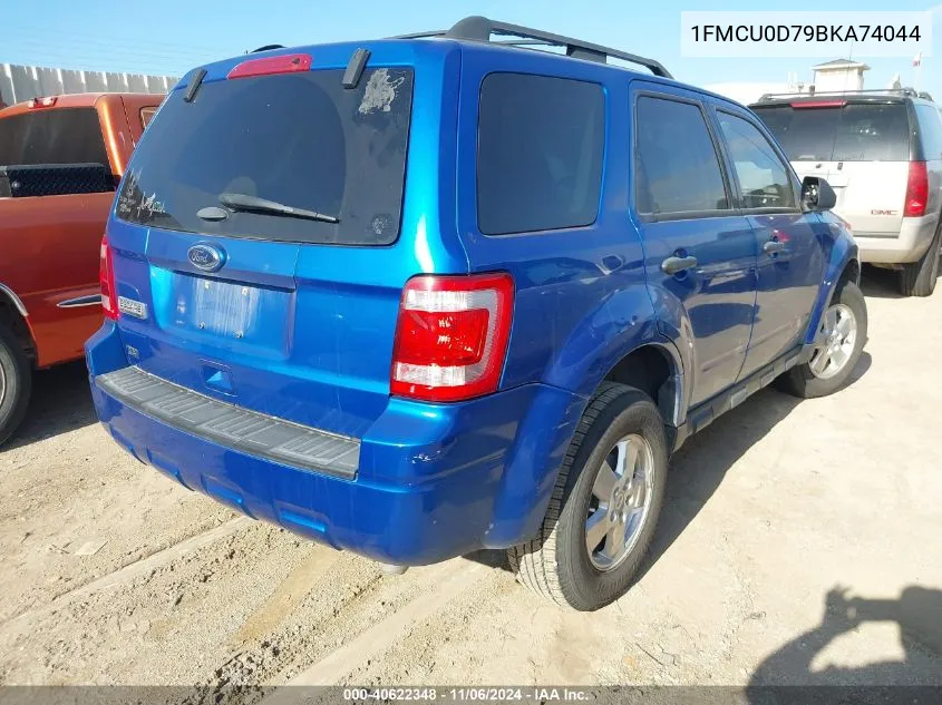 2011 Ford Escape Xlt VIN: 1FMCU0D79BKA74044 Lot: 40622348