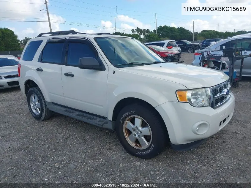 2011 Ford Escape Xlt VIN: 1FMCU9DGXBKC15689 Lot: 40623515