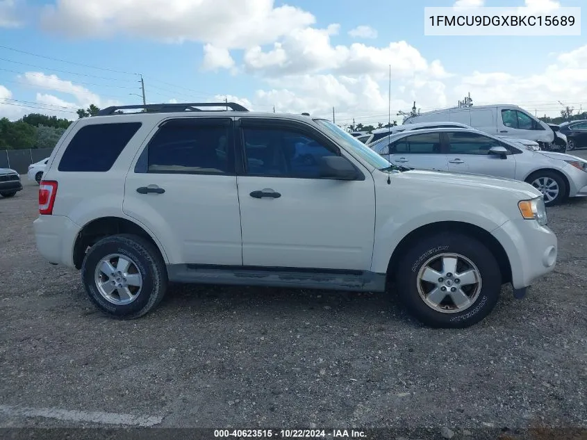 2011 Ford Escape Xlt VIN: 1FMCU9DGXBKC15689 Lot: 40623515