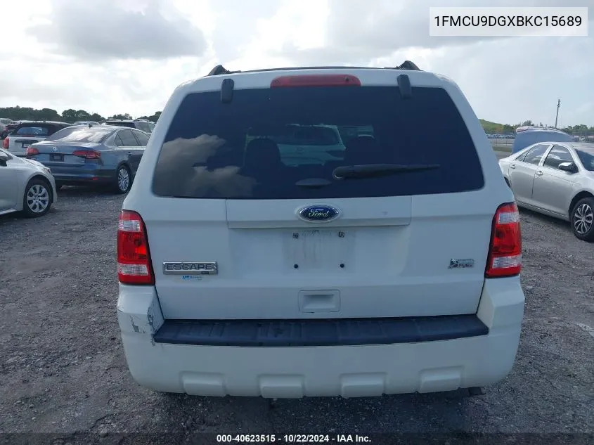 2011 Ford Escape Xlt VIN: 1FMCU9DGXBKC15689 Lot: 40623515