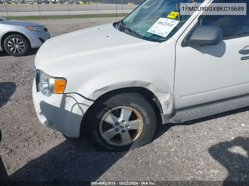 2011 Ford Escape Xlt VIN: 1FMCU9DGXBKC15689 Lot: 40623515