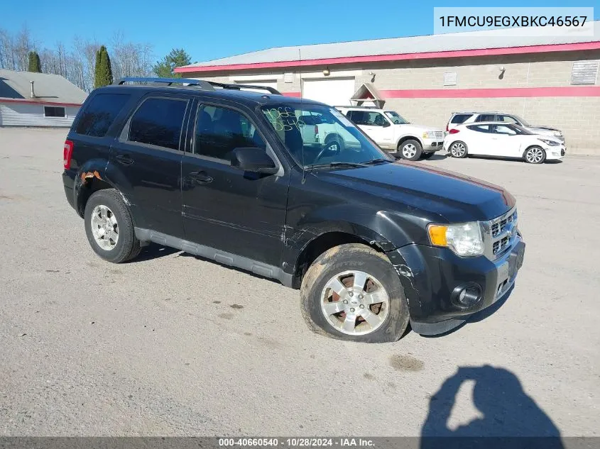 2011 Ford Escape Limited VIN: 1FMCU9EGXBKC46567 Lot: 40660540