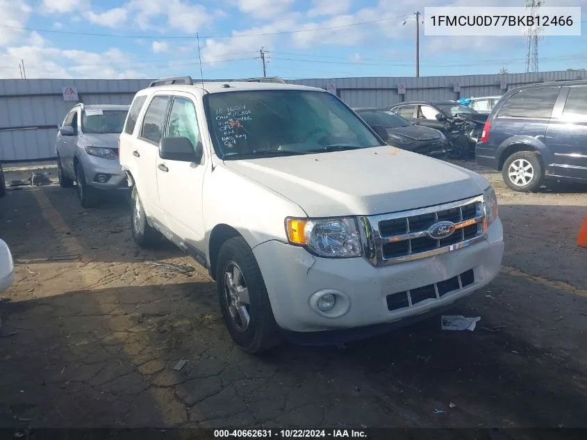 2011 Ford Escape Xlt VIN: 1FMCU0D77BKB12466 Lot: 40662631