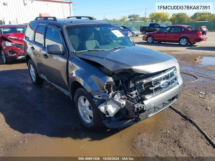 2011 Ford Escape Xlt VIN: 1FMCU0DG7BKA87391 Lot: 40681526