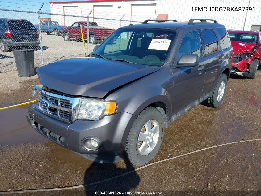 2011 Ford Escape Xlt VIN: 1FMCU0DG7BKA87391 Lot: 40681526