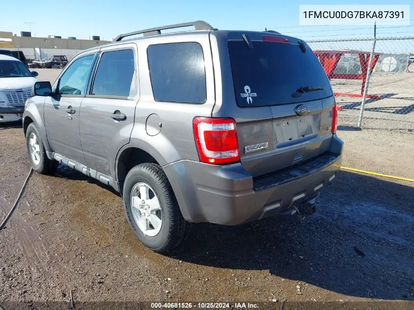 2011 Ford Escape Xlt VIN: 1FMCU0DG7BKA87391 Lot: 40681526