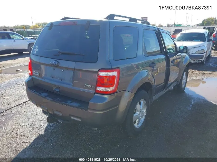 2011 Ford Escape Xlt VIN: 1FMCU0DG7BKA87391 Lot: 40681526