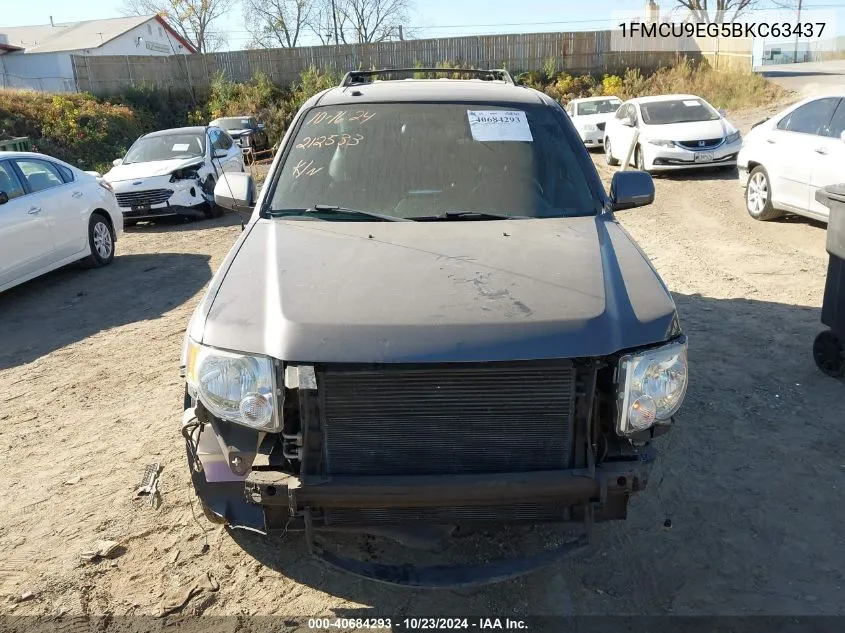 2011 Ford Escape Limited VIN: 1FMCU9EG5BKC63437 Lot: 40684293