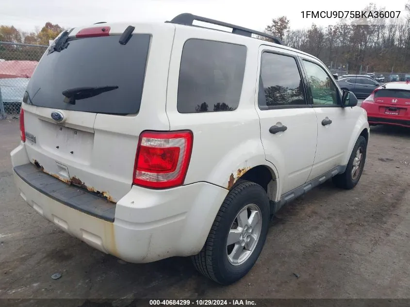 2011 Ford Escape Xlt VIN: 1FMCU9D75BKA36007 Lot: 40684299