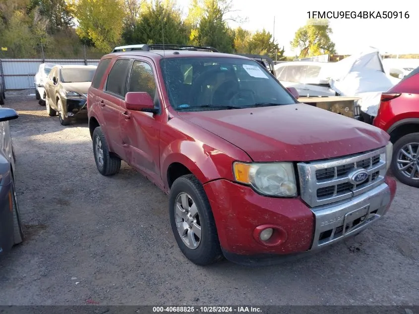 2011 Ford Escape Limited VIN: 1FMCU9EG4BKA50916 Lot: 40688825