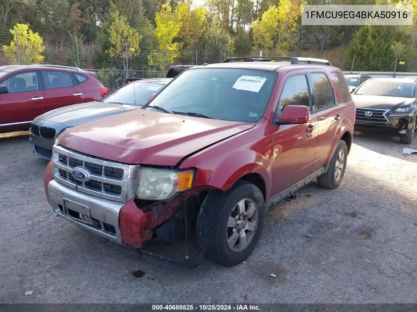 2011 Ford Escape Limited VIN: 1FMCU9EG4BKA50916 Lot: 40688825