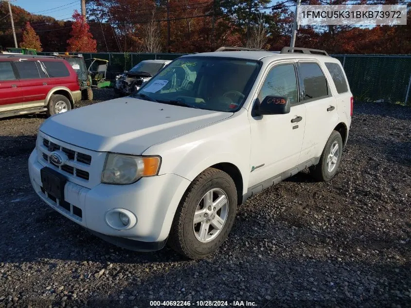 2011 Ford Escape Hybrid VIN: 1FMCU5K31BKB73972 Lot: 40692246