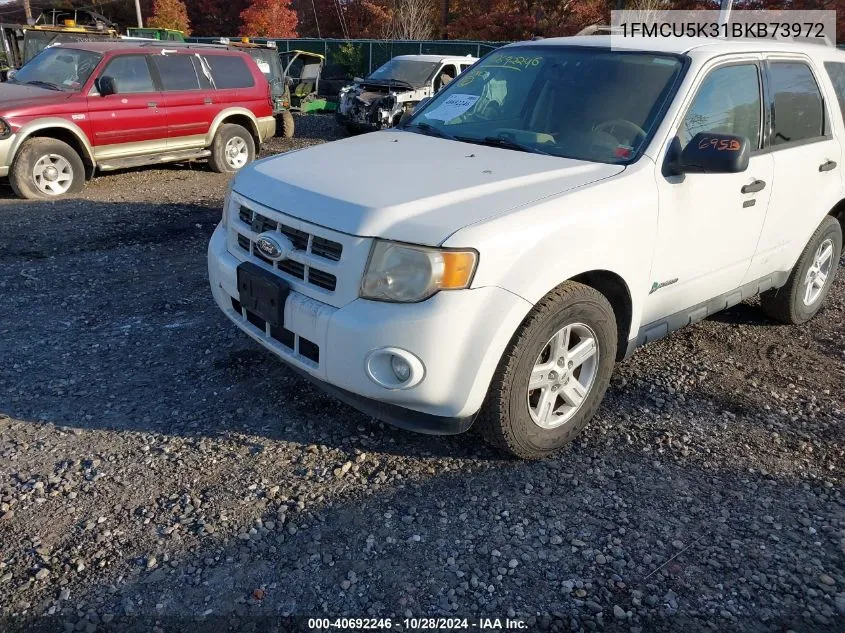 2011 Ford Escape Hybrid VIN: 1FMCU5K31BKB73972 Lot: 40692246