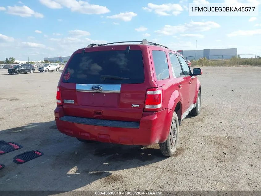 2011 Ford Escape Limited VIN: 1FMCU0EG0BKA45577 Lot: 40695018