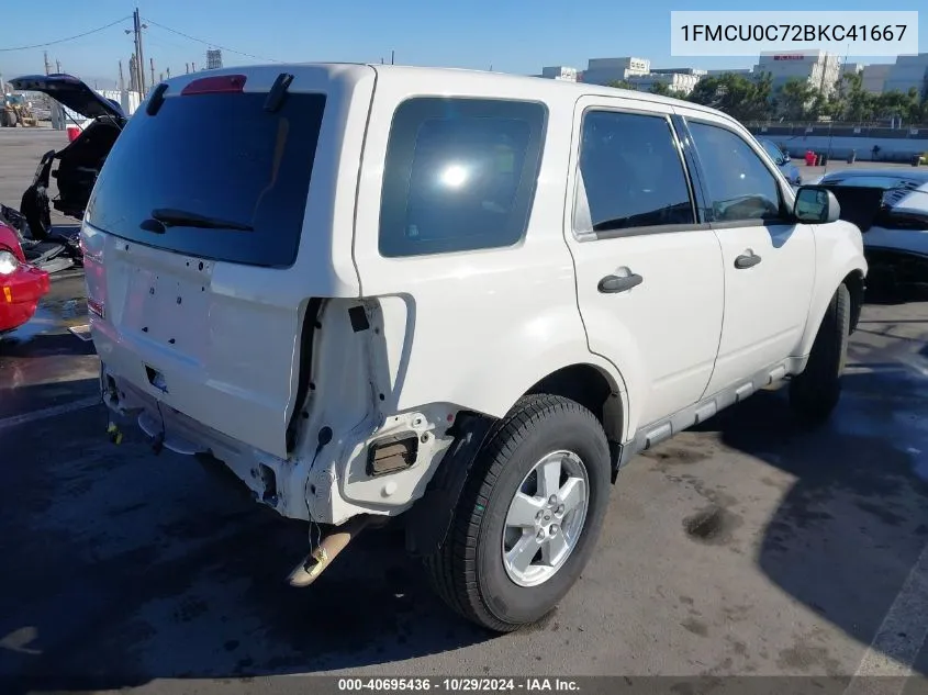 2011 Ford Escape Xls VIN: 1FMCU0C72BKC41667 Lot: 40695436