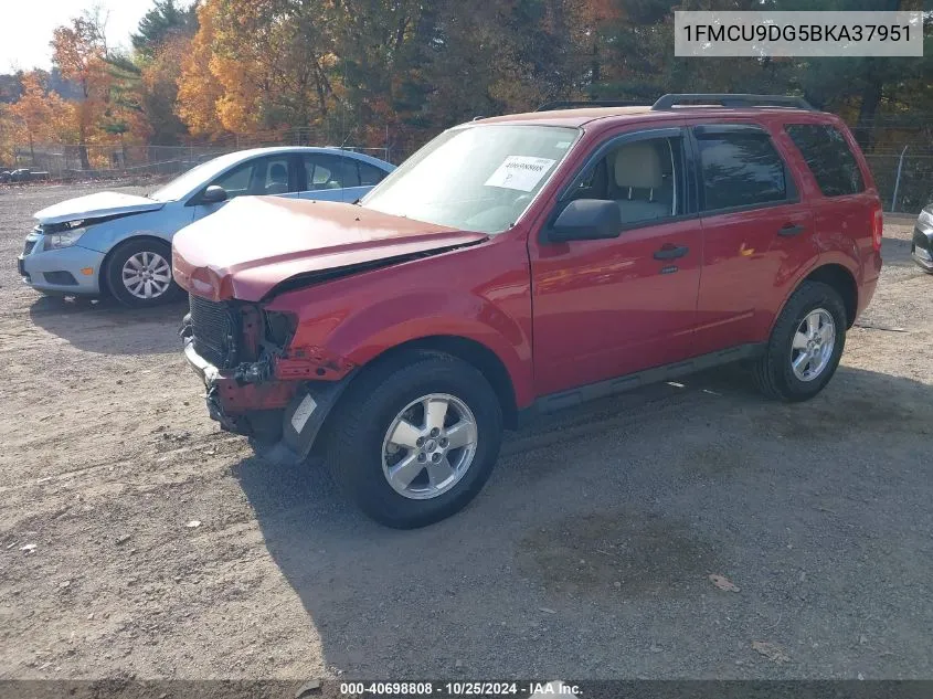 2011 Ford Escape Xlt VIN: 1FMCU9DG5BKA37951 Lot: 40698808