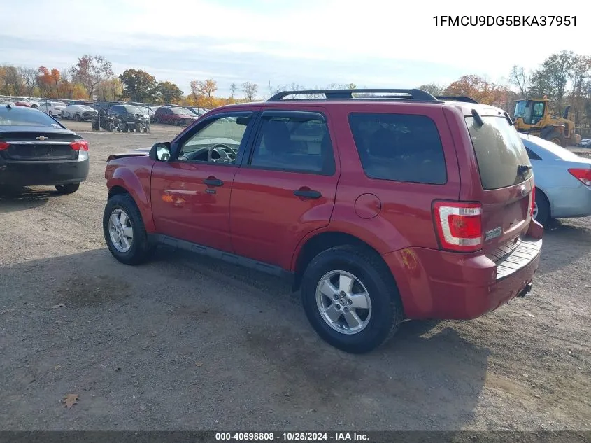 2011 Ford Escape Xlt VIN: 1FMCU9DG5BKA37951 Lot: 40698808