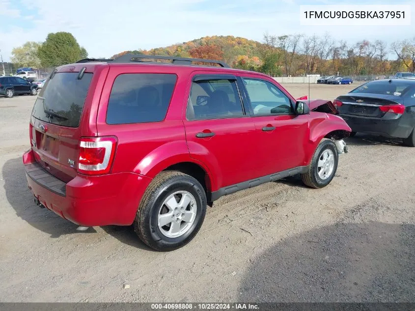 2011 Ford Escape Xlt VIN: 1FMCU9DG5BKA37951 Lot: 40698808