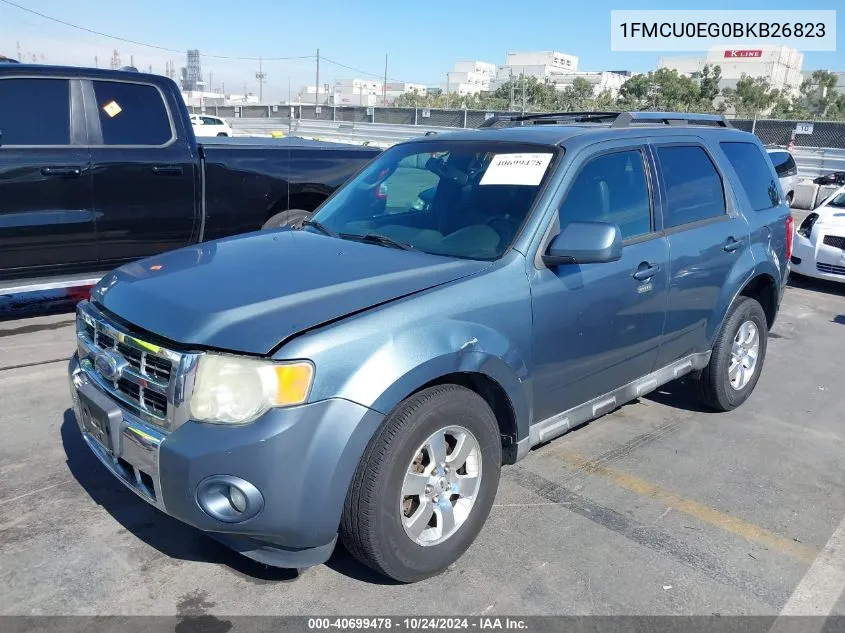 2011 Ford Escape Limited VIN: 1FMCU0EG0BKB26823 Lot: 40699478