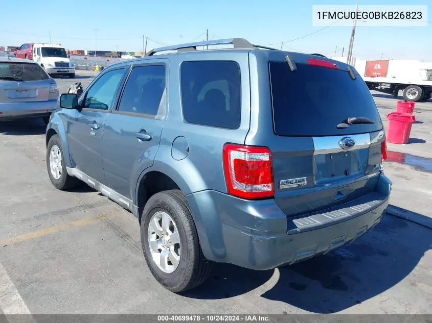 2011 Ford Escape Limited VIN: 1FMCU0EG0BKB26823 Lot: 40699478