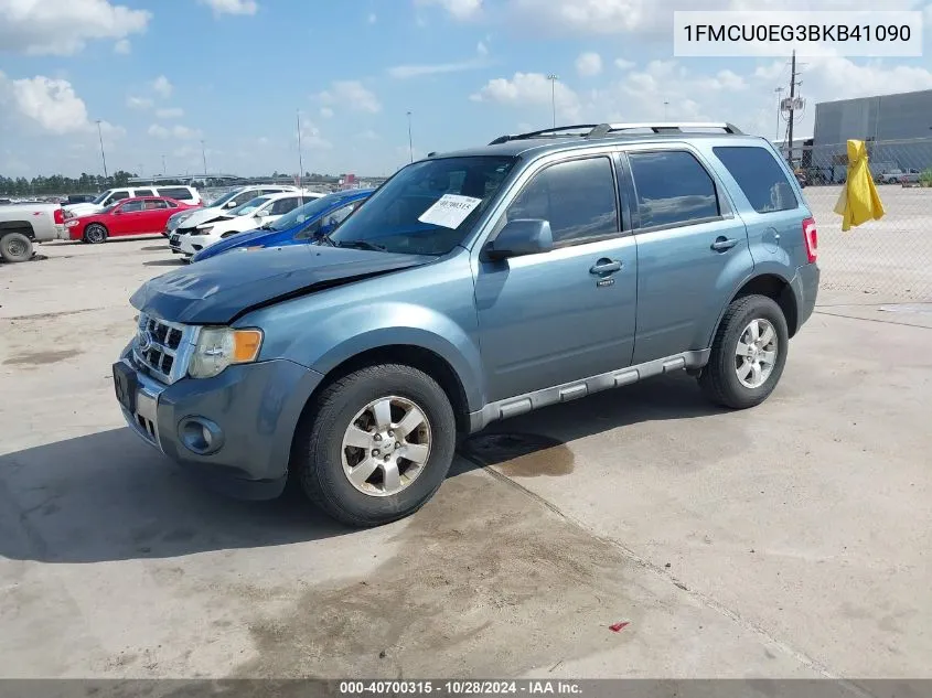 2011 Ford Escape Limited VIN: 1FMCU0EG3BKB41090 Lot: 40700315