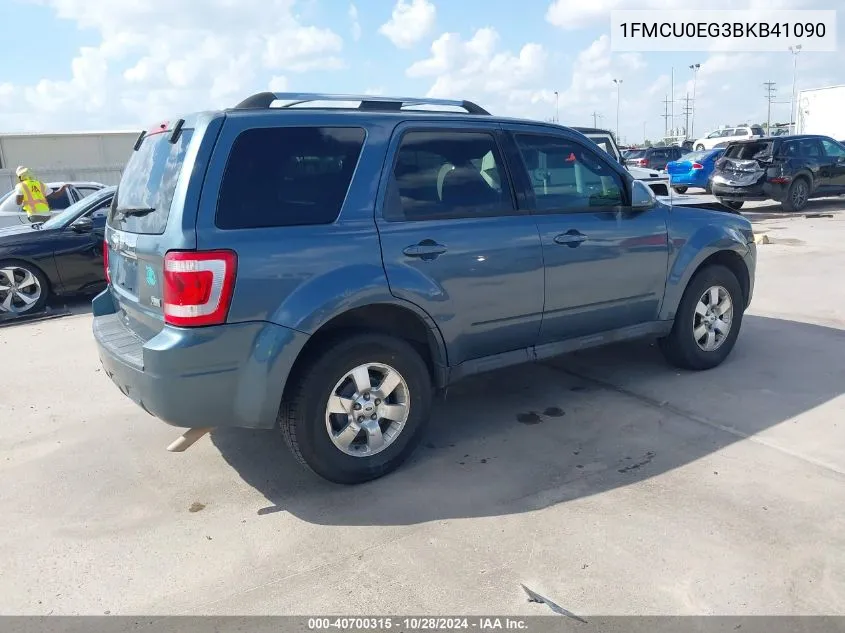 2011 Ford Escape Limited VIN: 1FMCU0EG3BKB41090 Lot: 40700315