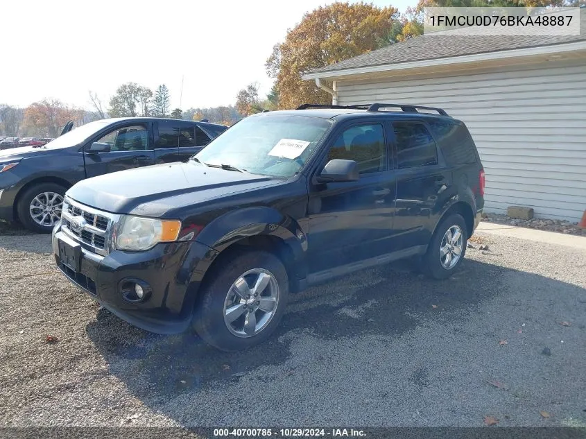 2011 Ford Escape Xlt VIN: 1FMCU0D76BKA48887 Lot: 40700785