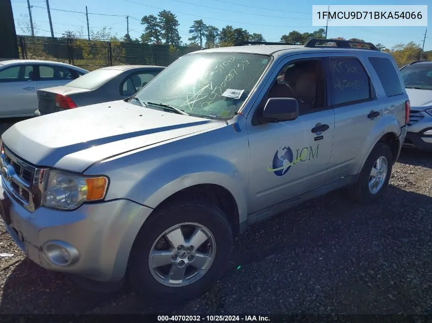 2011 Ford Escape Xlt VIN: 1FMCU9D71BKA54066 Lot: 40702032