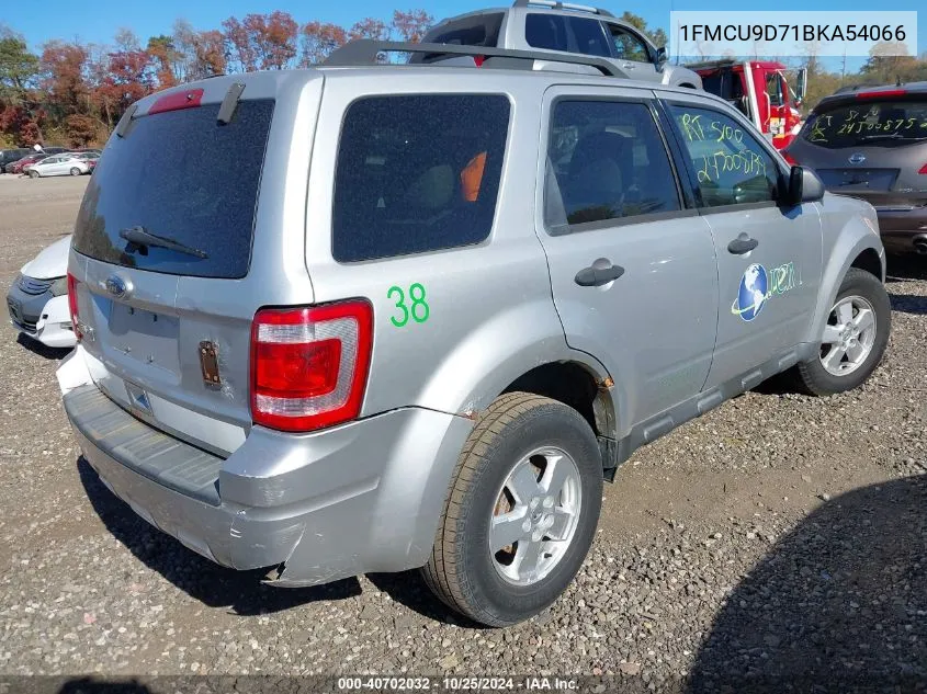 2011 Ford Escape Xlt VIN: 1FMCU9D71BKA54066 Lot: 40702032