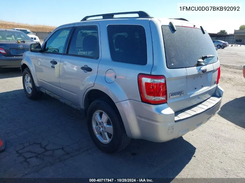 2011 Ford Escape Xlt VIN: 1FMCU0DG7BKB92092 Lot: 40717947