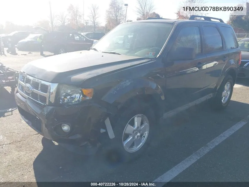 2011 Ford Escape Xlt VIN: 1FMCU0D78BKB90349 Lot: 40722226