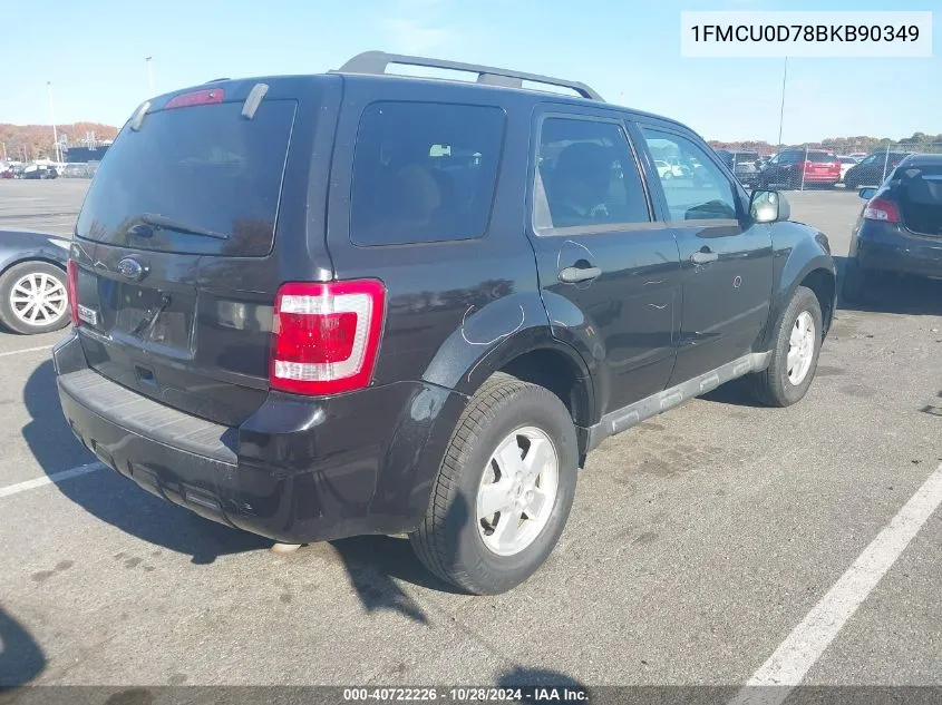 2011 Ford Escape Xlt VIN: 1FMCU0D78BKB90349 Lot: 40722226