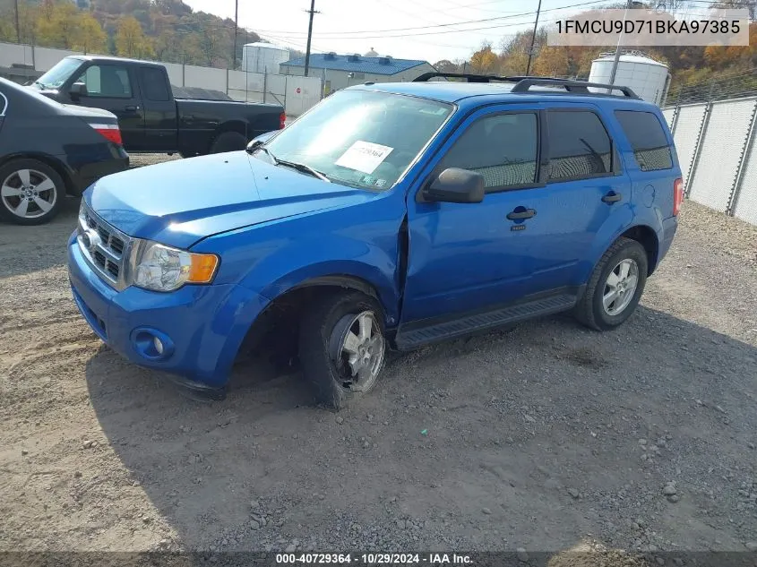 2011 Ford Escape Xlt VIN: 1FMCU9D71BKA97385 Lot: 40729364