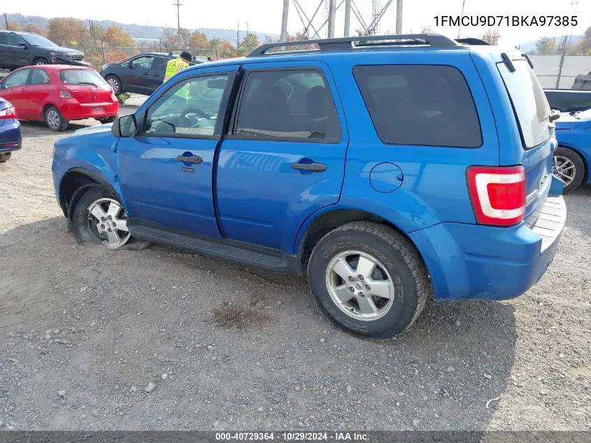 2011 Ford Escape Xlt VIN: 1FMCU9D71BKA97385 Lot: 40729364