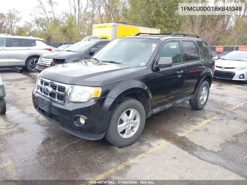 2011 Ford Escape Xlt VIN: 1FMCU0DG1BKB45348 Lot: 40747802