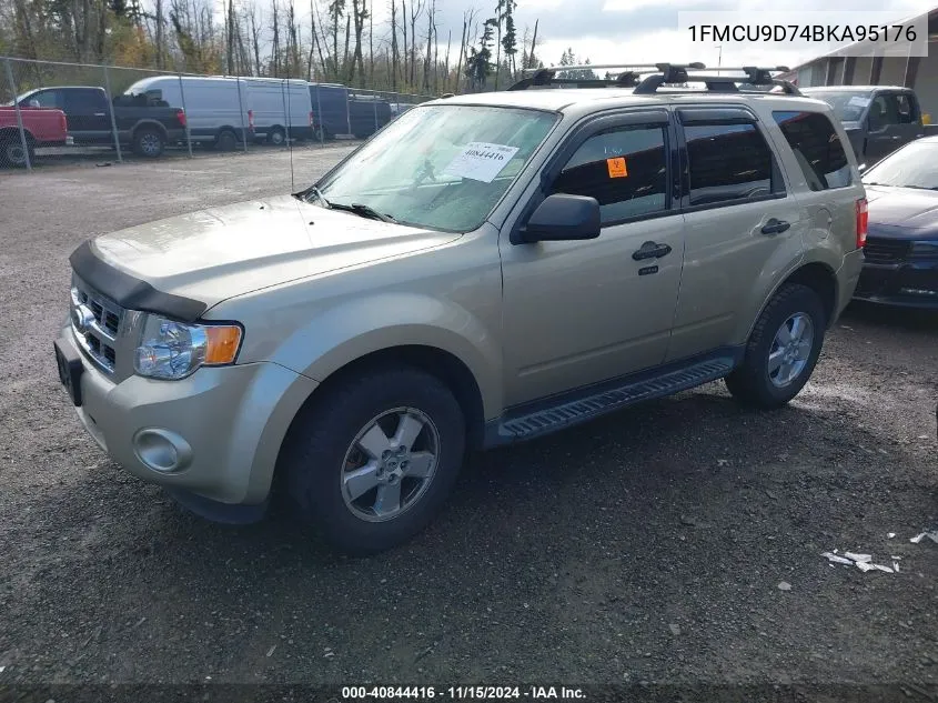 2011 Ford Escape Xlt Automatic VIN: 1FMCU9D74BKA95176 Lot: 40844416