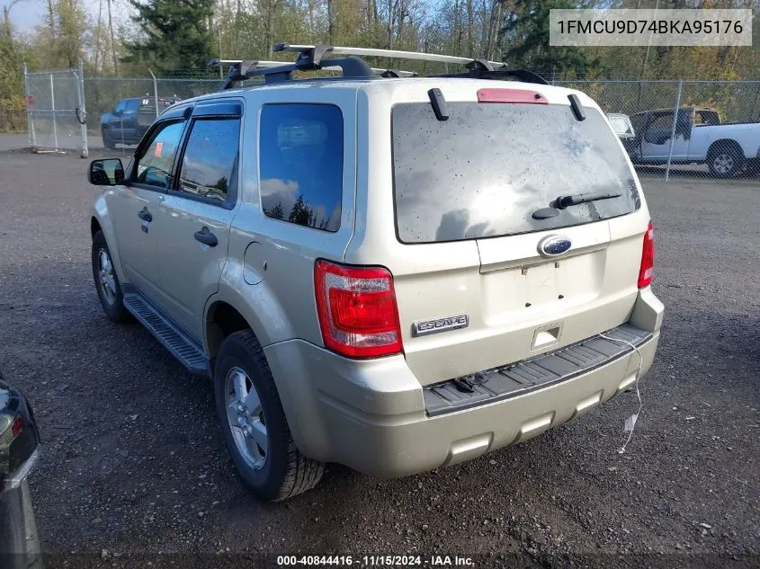 2011 Ford Escape Xlt Automatic VIN: 1FMCU9D74BKA95176 Lot: 40844416