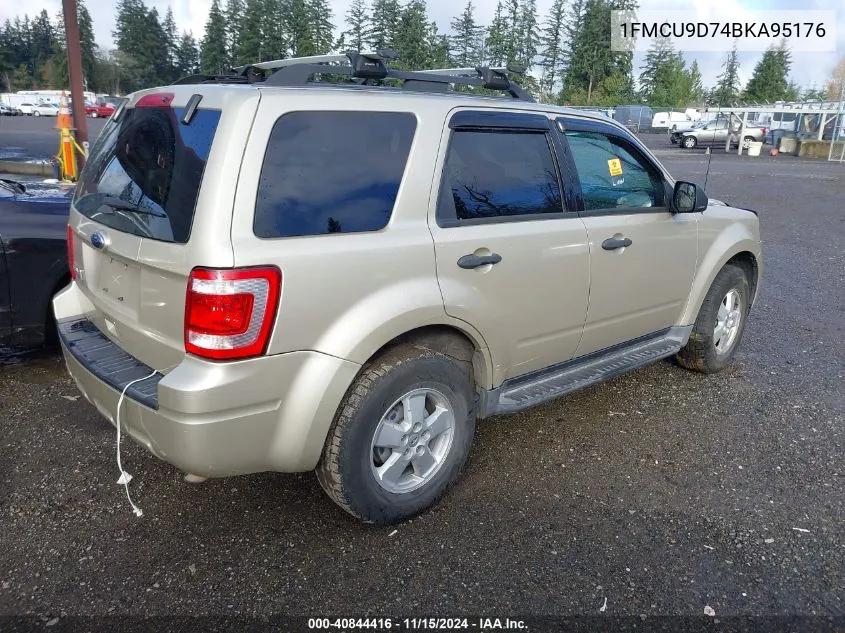 2011 Ford Escape Xlt Automatic VIN: 1FMCU9D74BKA95176 Lot: 40844416