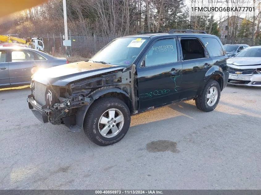 2011 Ford Escape Xlt VIN: 1FMCU9DG6BKA77701 Lot: 40858973