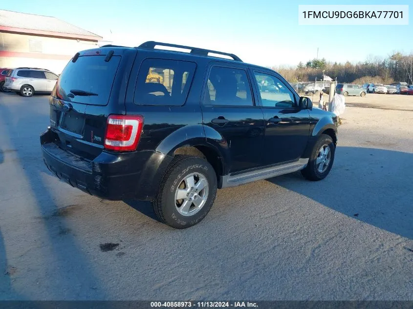 2011 Ford Escape Xlt VIN: 1FMCU9DG6BKA77701 Lot: 40858973