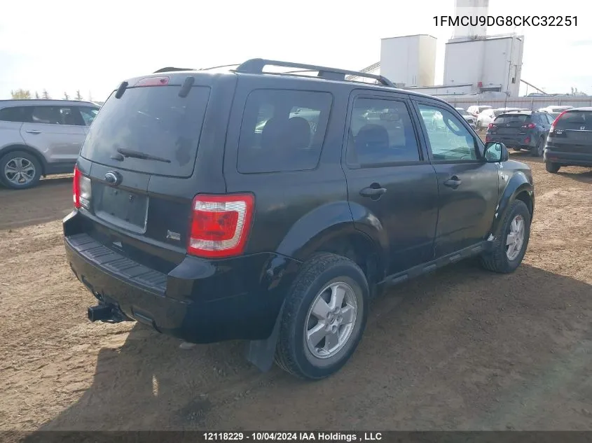 1FMCU9DG8CKC32251 2012 Ford Escape Xlt