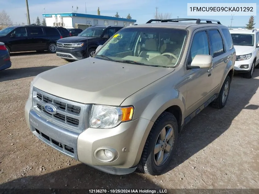 1FMCU9EG9CKA01292 2012 Ford Escape Limited