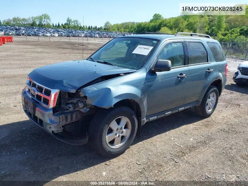 2012 Ford Escape Xlt VIN: 1FMCU0D73CKB28245 Lot: 39378886