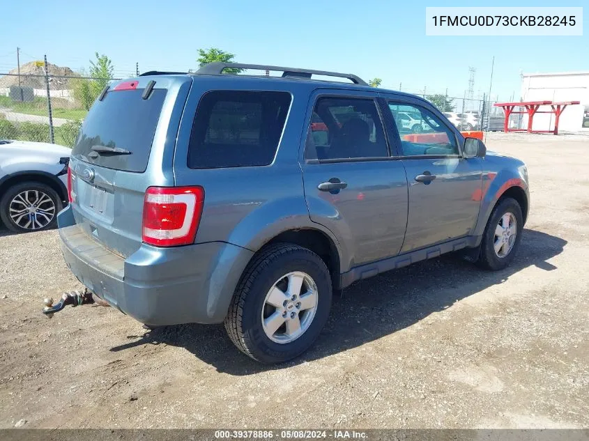 2012 Ford Escape Xlt VIN: 1FMCU0D73CKB28245 Lot: 39378886