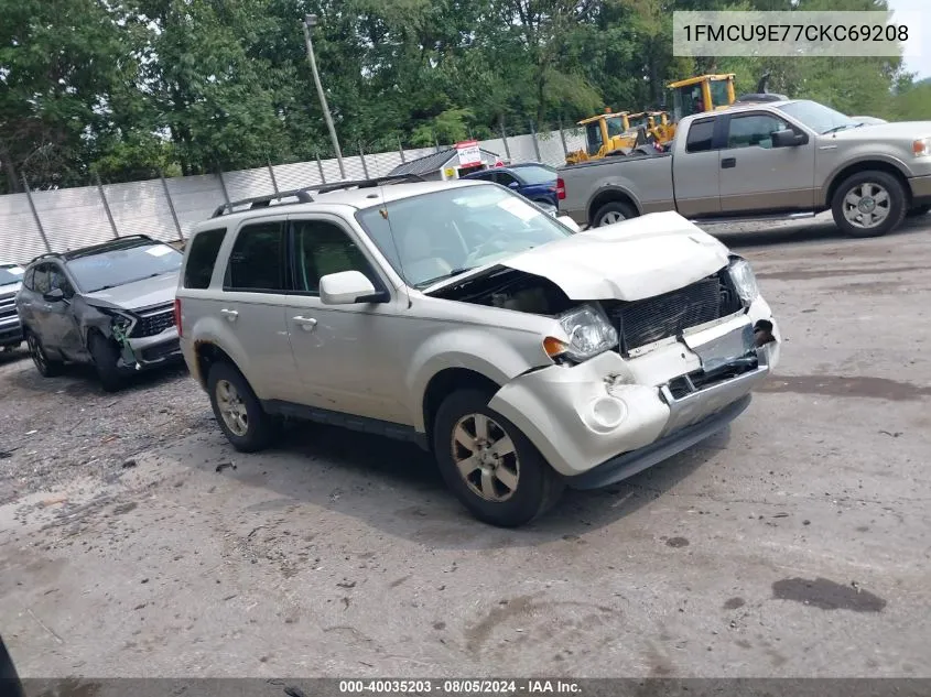 2012 Ford Escape Limited VIN: 1FMCU9E77CKC69208 Lot: 40035203