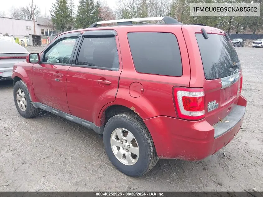 2012 Ford Escape Limited VIN: 1FMCU0EG9CKA85562 Lot: 40252925