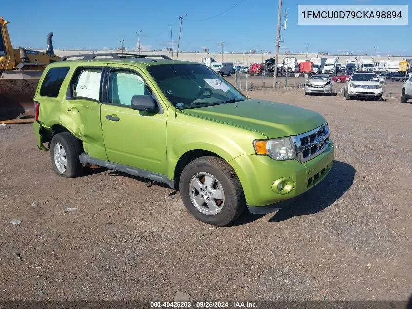 2012 Ford Escape Xlt VIN: 1FMCU0D79CKA98894 Lot: 40426203